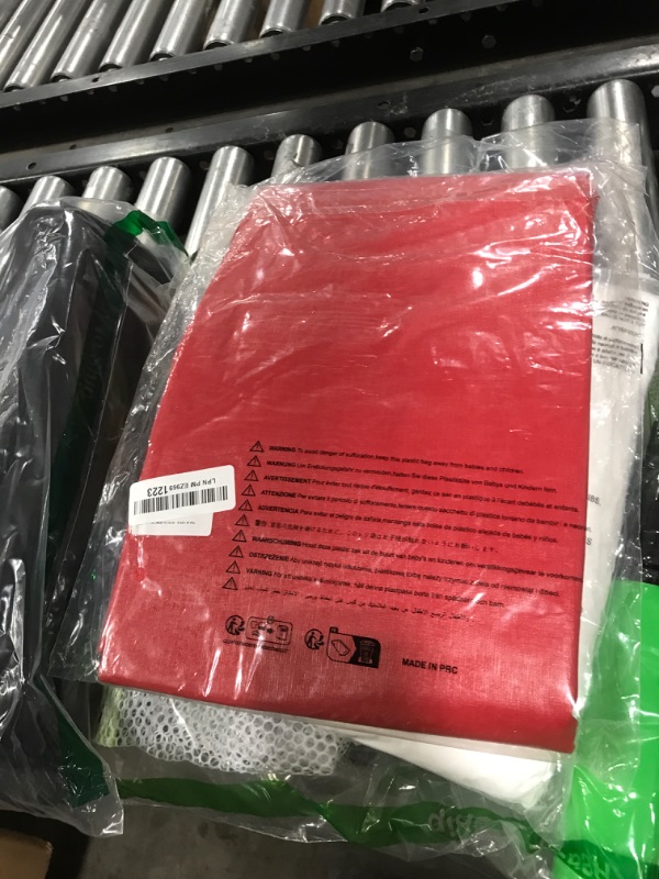 Photo 1 of Hiasan RED Plastic Tablecloth Rectangle - 100% Waterproof Oilproof Stain Resistant Wipeable Transparent Vinyl Table Cloth Protector, 70 x 108 Inch