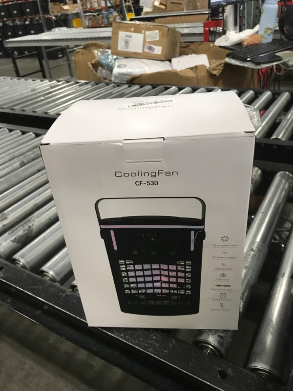 Photo 1 of SEE NOTES.............Portable Air Conditioners, Mini Air Conditioner Portable with Remote, 3 Speeds & 3 Mist, 2-8H Timer & 7 Light Evaporative Air Cooler, Personal Cooling Air Conditioner Fan for Bedroom Office Desk