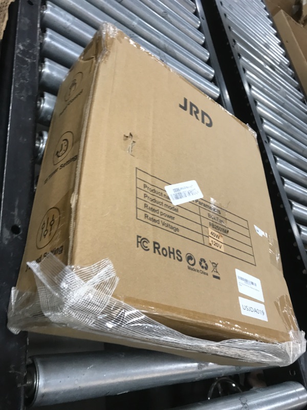 Photo 1 of JRD 13inch Box Fan with Robust Airflow, Cooling Desk Fan with Digital Touch Control, 3 Speed Settings, 5 Blades, 15-Hour Timer, Portable Table Fan for Bedroom, Office, Home, Kitchen, Black