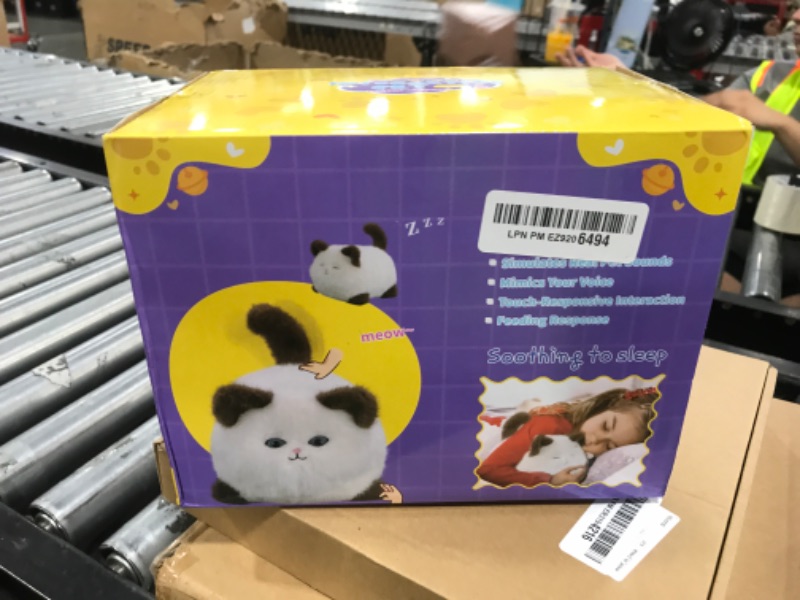 Photo 1 of Jimate Interactive Cat Toys for Kids Aged 3-7, Plush Toy Cat That Meows, Blink and Talk, Children's Toy Pet Cat with Pet Waterer, Milk Bottle and Pet Bowl, Creative for Boys and Girls