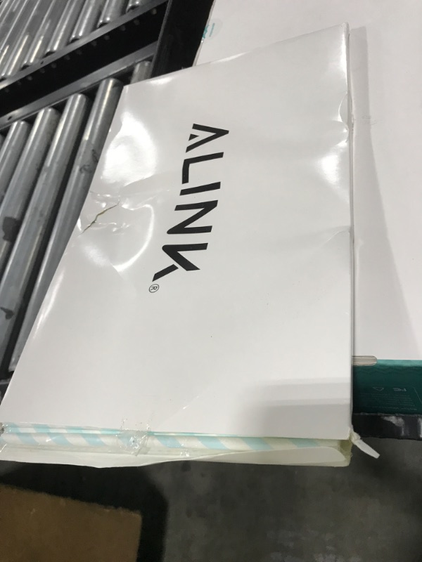 Photo 1 of ALINK 100 Light Baby Blue and White Striped Paper Straws, Biodegradable Disposable Drinking Straws for Baby Shower, Brithday, New Year, Party Decoration Supplies