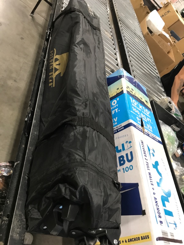 Photo 1 of Golden Bear Newport 10'x10' Straight-Leg Canopy with Wall
