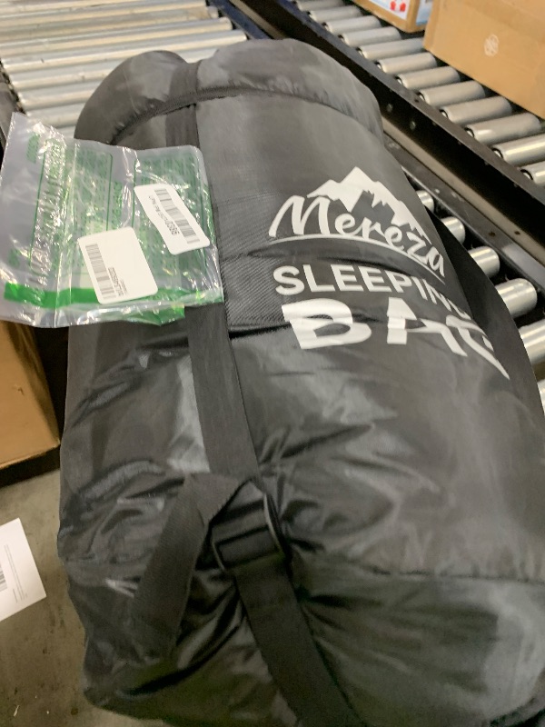 Photo 1 of MEREZA Flannel Double Sleeping Bag for Adults Cold Weather, XL Queen Size Sleeping Bag for All Season 2 Person Big and Tall Sleeping Bags for Camping 0 Degree with Pillow