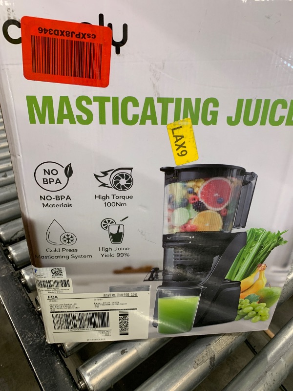 Photo 1 of Canoly C16 Cold Press Juicer, 6" Extra Wide Feed Chute with Dual Strainers (Juice & Sorbet), Powerful AC Brushless Motor, Self Precut System, Juicer Machines with BPA Free (Space Gray)