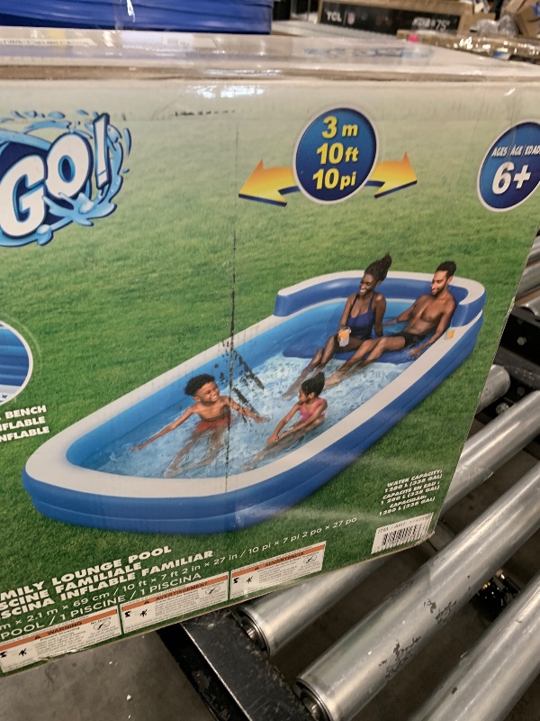 Photo 1 of Nattork Inflatable Pool for Kids and Adults, 102" x 63" x 22" Family Full-Sized Inflatable Swimming Pool,Durable Thickened Above Ground Blow Up Pool for Kids Pools for Backyard Indoor Outdoor Shark