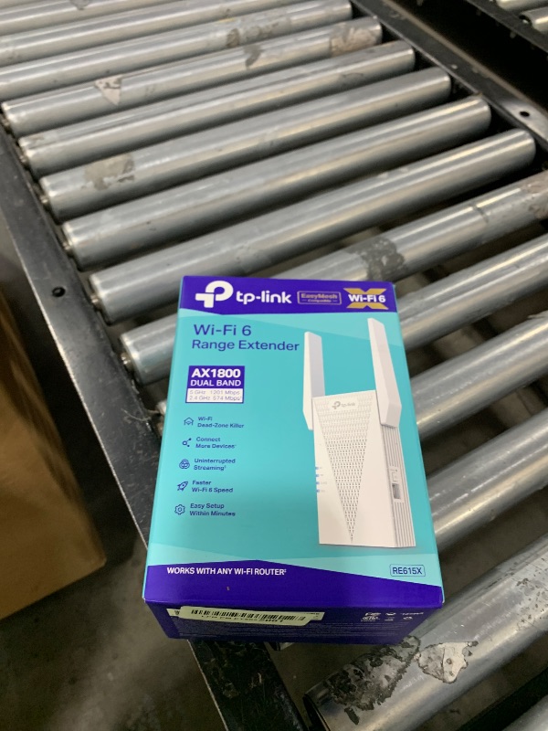 Photo 1 of TP-Link RE615X AX1800 WiFi 6 Range Extender w/Ethernet Port | 1.8G Dual-Band Wireless Repeater Amplifier | Up to 2100 Sq. Ft., 64 Devices | Internet Signal Booster | APP Setup | EasyMesh Compatible