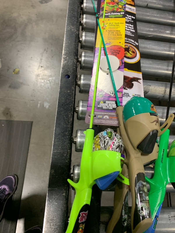 Photo 1 of ProFISHiency Camo Dock Fishing Combo | 34" Fiberglass Rod | Micro Spincast Reel w/ 4:1:1 Gear Ratio | Pre-spooled w/ 6lb line, Incl. Mini Spinnerbait & Casting Plug (True Timber Strata)