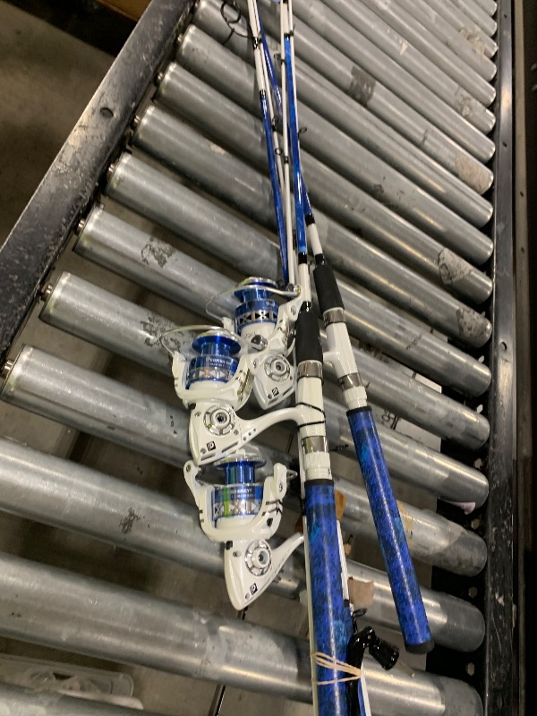 Photo 1 of ProFISHiency 6FT 8IN Realtree Wave Spinning Rod and Reel Combo - IM7 Graphite Fishing Pole, Soft Padded Grips, 5.2.1. Gear Ratio Spinning Reel