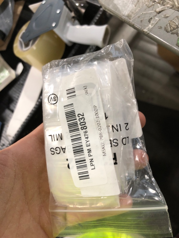 Photo 1 of 100pc Self Locking 2 x 2 Plastic Bags 2mm Thick All Purpose Storage Baggies