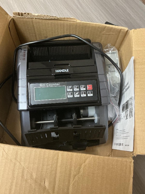 Photo 1 of SEE NOTES PICTURES……..LOLARAN AL1000 Money Counter Machine with Value Counting, Support Dollar and Euro, UV, MG, MT, IR, DD Counterfeit Detection, Cash Counter with LCD Display, Batch and Add, 1,000 Notes/Min