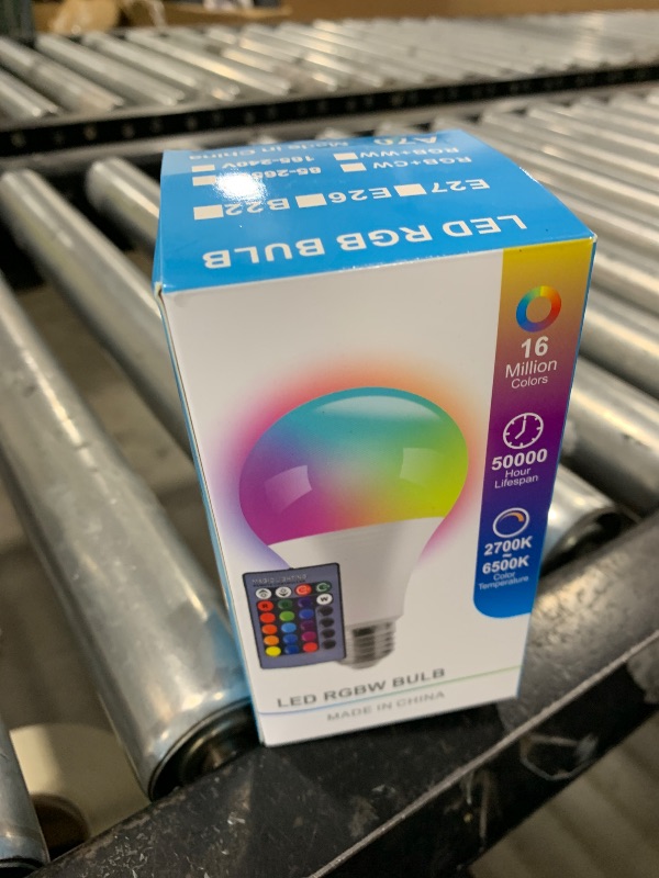 Photo 1 of ThinkMRO RGBW Bulbs10W (85W Equivalent),A19 E26/27 Multiple Color Changing Light Bulb with Remote,LED Lamp Replace,Warm White,Dimmable Memory Function,Ideal Lighting for Home Decoration,Party,Gardens