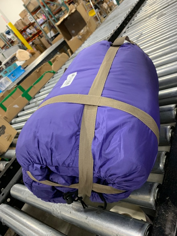 Photo 1 of Atarashi Sleeping Bags for Adults, Womens Sleeping Bags for Camping, Hiking and Outdoors, 3-4 Seasons Warm Cold Weather, Lightweight, Portable, Purple Large Size with Compression Sack, 33''X87''