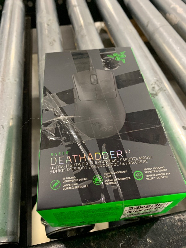 Photo 1 of Razer DeathAdder V3 Wired Gaming Mouse: 59g Ultra Lightweight - Focus Pro 30K Optical Sensor - Fast Optical Switches Gen-3-8K Hz HyperPolling-6 Programmable Buttons -Ergonomic -Speedflex Cable- Black