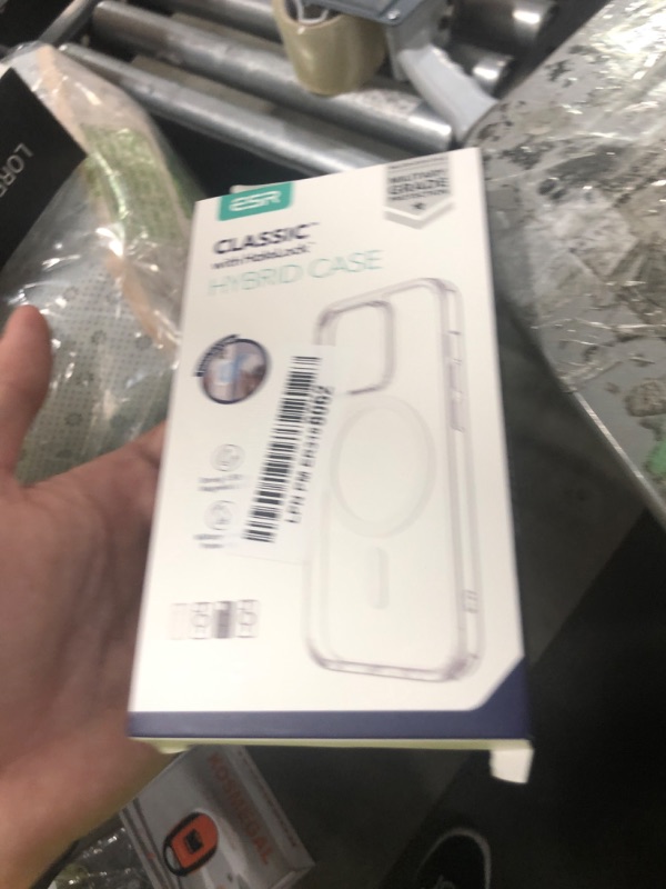 Photo 1 of ESR for iPhone 14 Pro Max Case, Compatible with MagSafe, Shockproof Military-Grade Protection, Yellowing Resistant, Magnetic Classic Hybrid Case (HaloLock), Clear