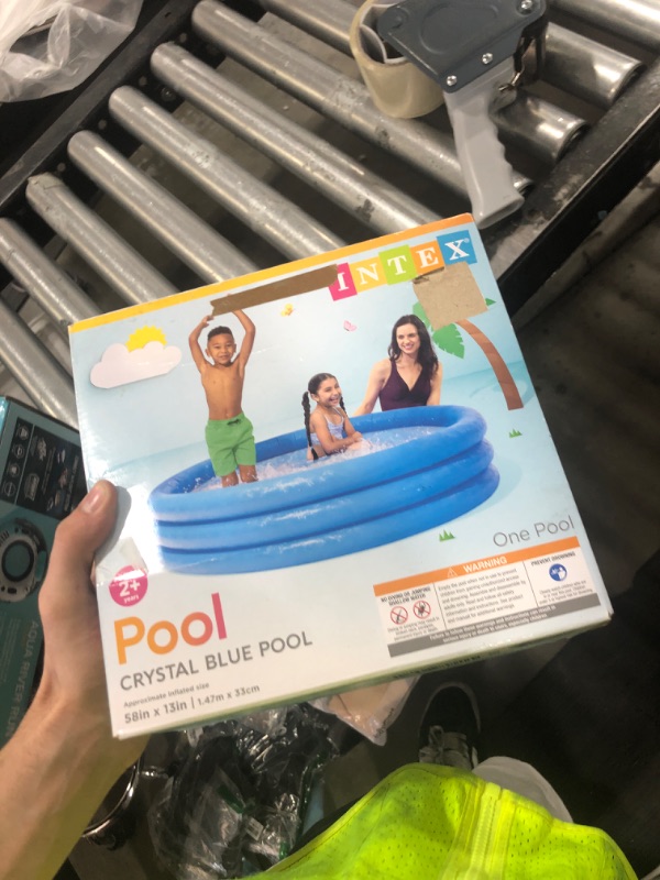 Photo 1 of INTEX 58426EP Crystal Blue Inflatable Kiddie Pool, 58in x 13in, for Ages 2+