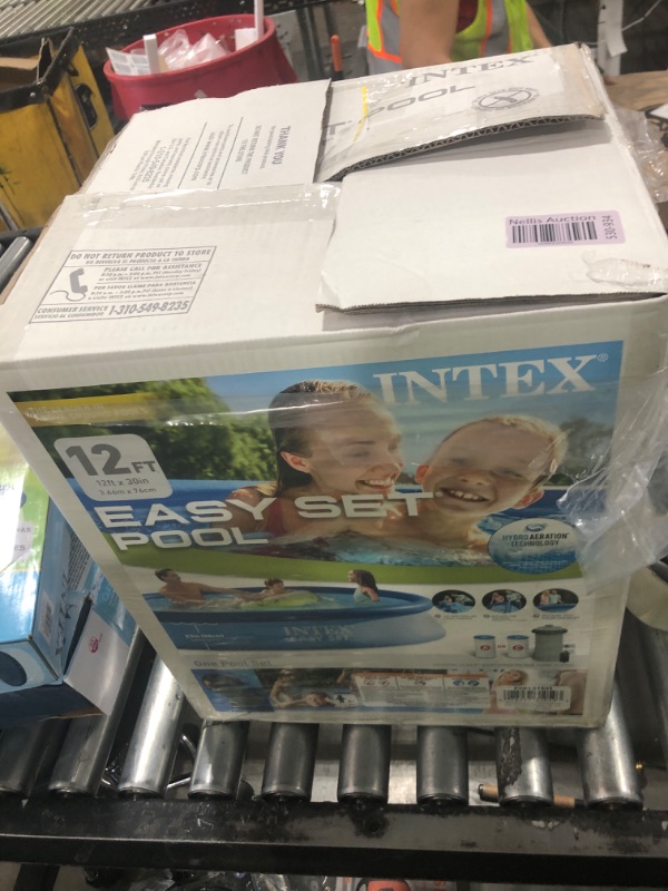 Photo 1 of INTEX 28131EH Easy Set Inflatable Swimming Pool Set: 12ft x 30in – Includes 530 GPH Cartridge Filter Pump – Puncture-Resistant Material – 1485 Gallon Capacity – 23in Water Depth