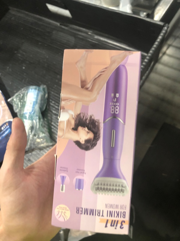 Photo 1 of Bikini Trimmer for Women, 3 in 1 Painless Electric Razors for Women, Replaceable Lady Facial Razor & Eyebrow Trimmer, Rechargeable Women's Grooming Kit