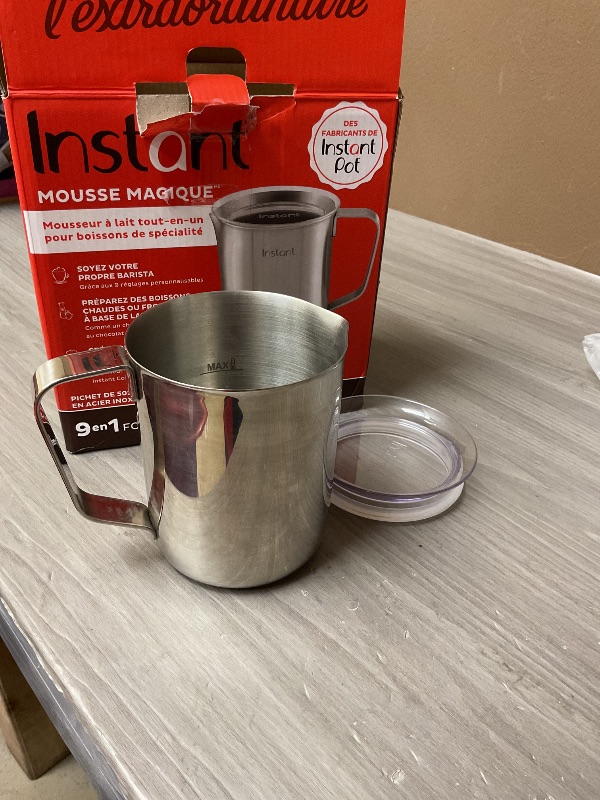 Photo 1 of SEE NOTES PICTURES …………Instant Pot Instant MagicFroth 9-in-1 Electric Milk Steamer and Frother, 17oz Stainless Steel Pitcher, Hot and Cold Foam Maker and Milk Warmer for Lattes, Cappuccinos, Macchiato