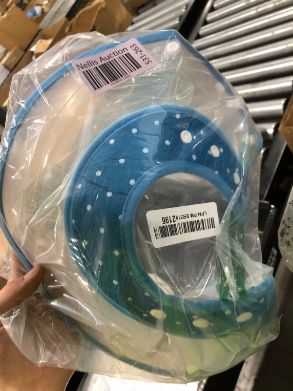 Photo 1 of Pet Cone Recovery Dog Cone Adjustable Dog Collar Clear Padded Collar with Breathable Soft Edge, Plastic Puppy Cone Protect The Neck Surgery Recovery, Designed for Cats and Puppies (Medium, Blue)