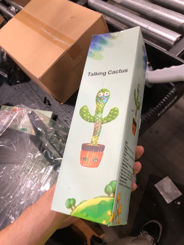 Photo 1 of Pbooo [Update Volume Adjustable Dancing Cactus Mimicking Toy, Talking Repeat Singing Cactus Toy 120 Pcs Songs for Baby 16s Record Your Sound with Led Light