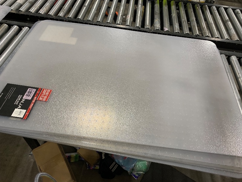 Photo 1 of NINJA Easy Glide Office Chair Mat for Carpet Floors, Strong Slip Resistant Under Desk Floor Protector, Stay in Place Plastic Computer Mats for Rolling Work and Gaming Chairs, 32.5x48 Inch, Clear