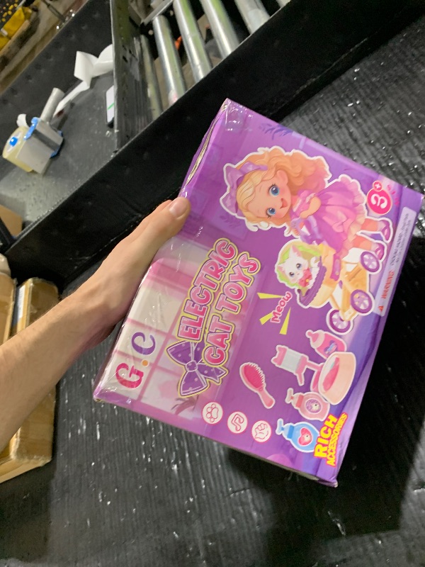 Photo 1 of G.C Cat Toys for Kids Girls, Electronic Interactive Stuffed Cat Walk Meow and Wag Tail with Stroller Pet Care Accessories Toys Pretend Play Birthday Gifts for Toddlers Girls 3 4 5 6 7 8 Year Old