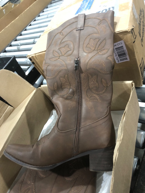 Photo 1 of IUV Cowboy Boots For Women Pointy Toe Women's Western Cowgirl Knee High Boots