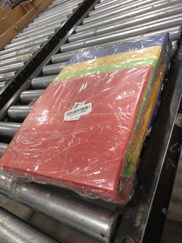 Photo 1 of 1-inch 3 Ring Binder with 2 Interior Pockets, 1'' Basic Binders Holds US Letter Size 8.5'' x 11'' Paper - Versatile Binders for Office, Home, and School Use, 6 Pack (6-Color Assorted)