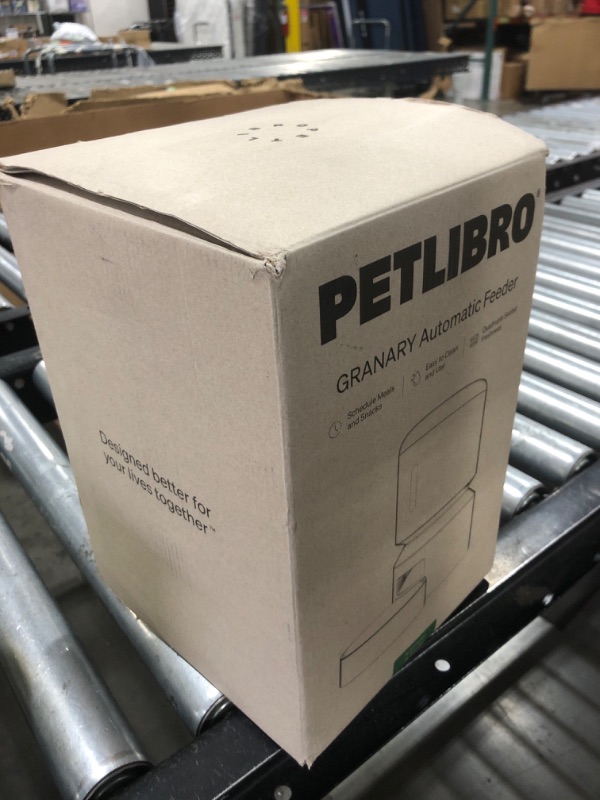 Photo 1 of PETLIBRO Automatic Cat Feeder, Automatic Dog Food Dispenser with Freshness Preservation, Timed Pet Feeders for Dry Food, Up to 50 Portions 6 Meals Per Day, Granary Black