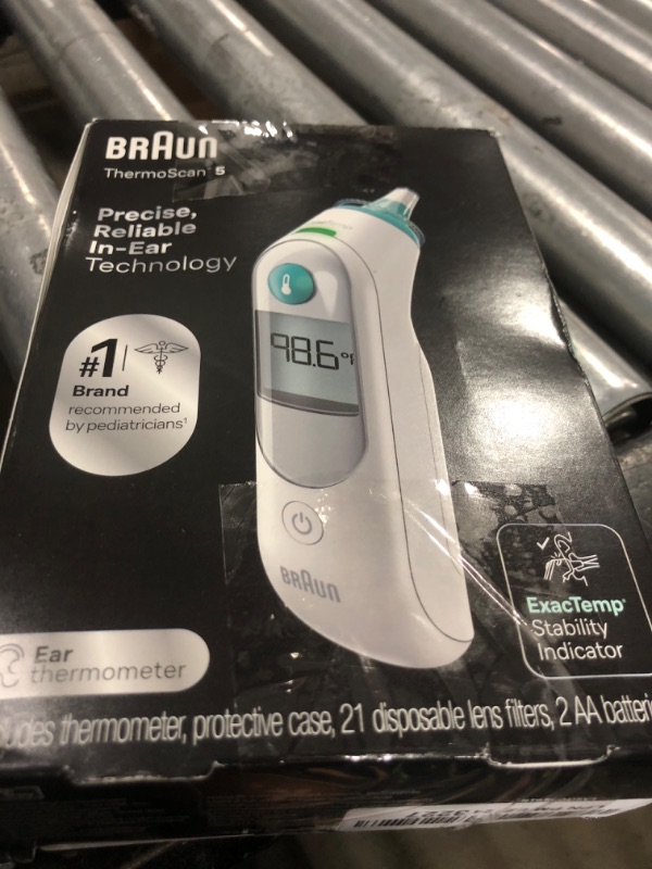 Photo 1 of Braun ThermoScan 5 Ear Thermometer - ExacTemp Stability Indicator for Professional Accuracy, Digital Display, Baby and Infant Friendly, No.1 Brand Recommended by Pediatricians