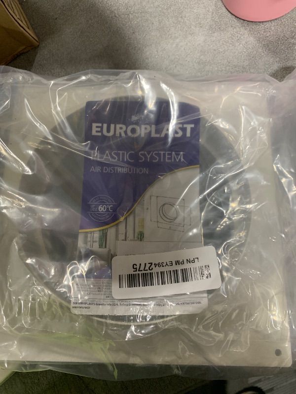 Photo 1 of Duct Connector with mounting Plate. PVC Plastic Flange for Flexible or Straight Pipe. Plastic Pipe Connector of Round ducts and Cover Plate. Perfect for HVAC Systems. 6 in