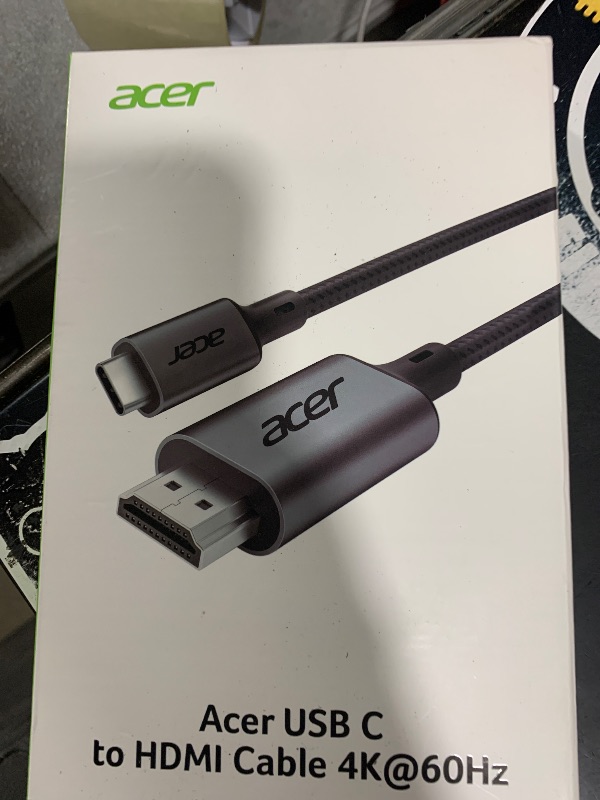 Photo 1 of Acer USB C to HDMI Cable for Home Office 6.6FT (4K@60Hz), High-Speed Type C to HDMI 2.0 Braided Cord, Thunderbolt 4/3 Compatible with MacBook, iPhone 16/15 Pro/Max, iMac, iPad Pro, Galaxy S24, Surface