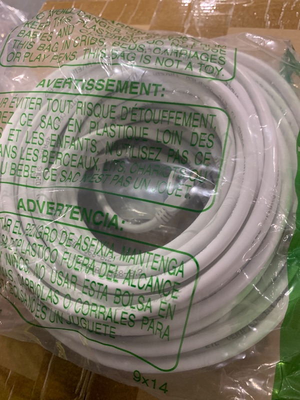 Photo 1 of Brozzag 50 Ft Ethernet Cable for Cat5E/Cat6, 10Gbps 24AWG Cat6 Network Cable, Direct Burial Cable, UTP, LLDPE, RJ45 Patch LAN Cord, Waterproof, Indoor&Outdoor, Cat 5E Internet Cable in White for PC