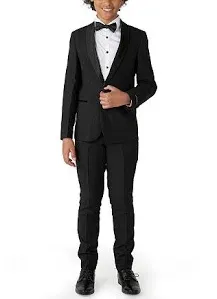 Photo 1 of PRE TEENS Tuxedo 5 Pieces Blazer Vest Pants Shirt Slim Fit Suits for Boys Size 18Y Black