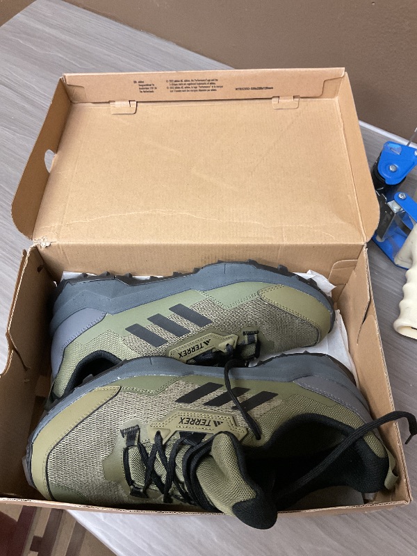 Photo 1 of adidas Men's Terrex AX4 Hiking Sneaker, Focus Olive/Black/Grey, 9.5