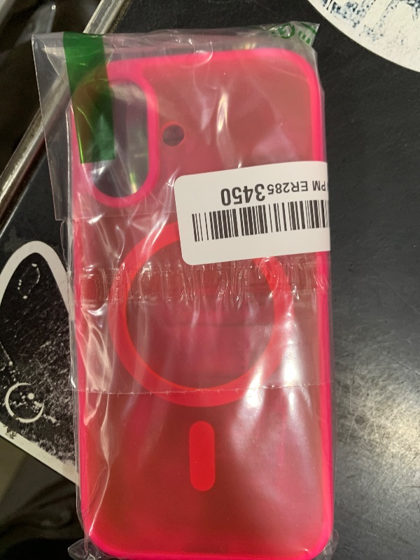 Photo 1 of zapica Magnetic for iPhone 16 Case, [Compatible with MagSafe] [Military Grade Drop Protection] Translucent Matte Shockproof Anti-Scratch Phone Case, Hot Pink