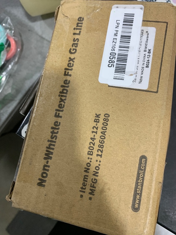 Photo 1 of Stanbroil 3/4" x 12" Non-Whistle Flexible Flex Gas Line for Natural Gas or Liquid Propane Fire Pit and Fireplace