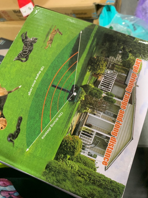 Photo 1 of 2Pack Deer Squirrel Rabbit Cat Repellent Outdoor Solar Ultrasonic Animal Repeller Waterproof Raccoon Deterrent with Motion Sensor to Keep Dog Skunk Possum Rodent Coyote Out of Garden Yard Farm