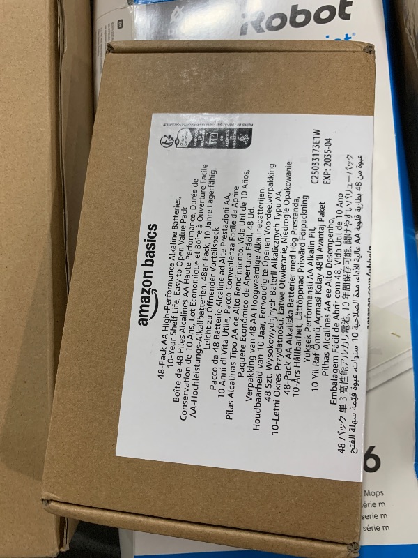 Photo 1 of Amazon Basics 48-Pack AA Alkaline High-Performance Batteries, 1.5 Volt, 10-Year Shelf Life