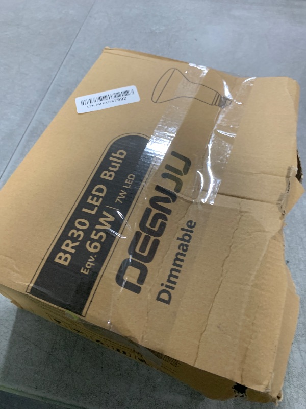 Photo 1 of DEGNJU BR30 LED Bulb, Dimmable Flood Lights Indoor CRI80 7W Equivalent 65W 5000K Daylight 650 Lumens, 15000 Lifetime Hours Recessed Light Bulbs, Interior E26 Base LED Can Light Bulbs, 12 Pack