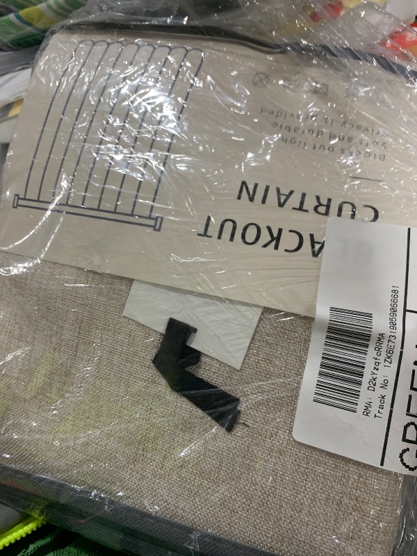 Photo 1 of 100% Blackout Shield Linen Blackout Curtains for Bedroom 84 Inches Long, Back Tab/Rod Pocket Living Room Drapes, Thermal Insulated Blackout Curtains 2 Panels Set, 50" W x 84" L, Beach Sand