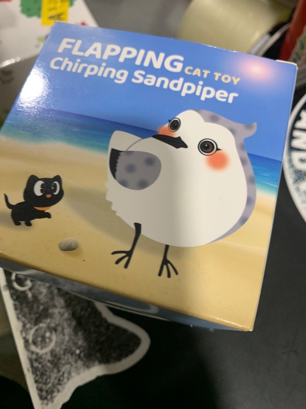 Photo 1 of Potaroma Cat Toys Flapping Bird (No Flying), Lifelike Sandpiper Chirp Tweet, Rechargeable Touch Activated Kitten Toy Interactive Cat Exercise Toys for All Breeds Cat Kicker Catnip Toys 4.0"