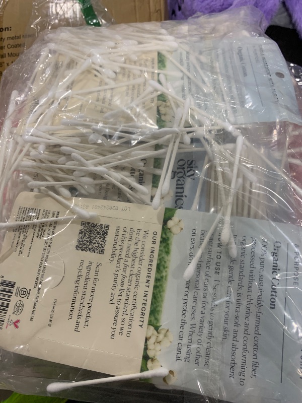 Photo 1 of Sky Organics - Organic Cotton Swabs, 1500 ct. - Ultra Soft Tips - Strong & Durable - Hypoallergenic - Chlorine Free - Sustainable - Natural, Vegan & Cruelty Free - Skin Care & Self Care w ebook