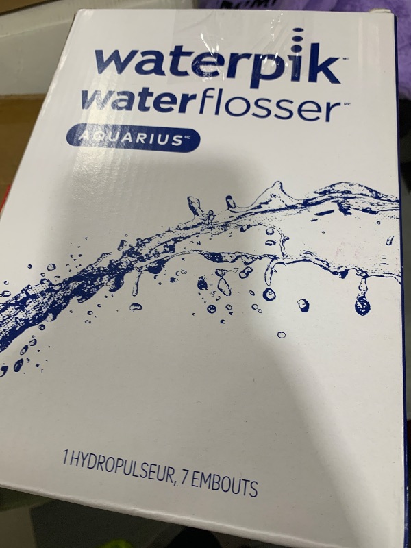 Photo 1 of Waterpik Aquarius Water Flosser For Teeth Cleaning, Gums, Braces, Dental Care, Electric Power With 10 Settings, 7 Tips For Multiple Users And Needs, ADA Accepted, White WP-660, Packaging May Vary