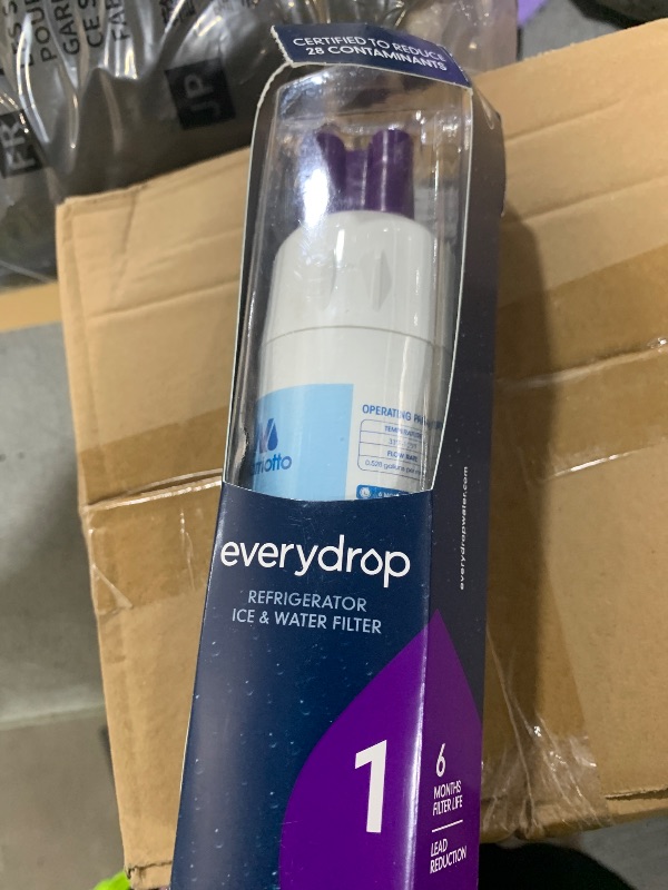 Photo 1 of everydrop by Whirlpool Ice and Water Refrigerator Filter 1, EDR1RXD1, Single-Pack , Purple