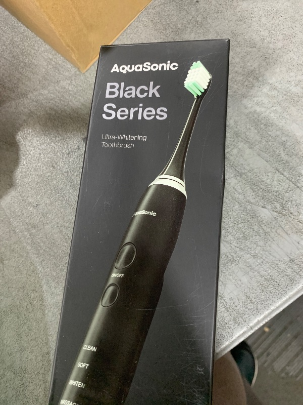Photo 1 of Aquasonic Black Series Ultra Whitening Toothbrush – ADA Accepted Electric Toothbrush- 8 Brush Heads & Travel Case – 40,000 VPM Electric Motor & Wireless Charging - 4 Modes w Smart Timer