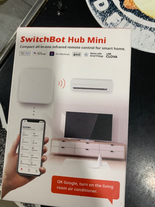 Photo 1 of SwitchBot Hub Mini Smart Remote - IR Blaster, Link SwitchBot to Wi-Fi (Support 2.4GHz), Control TV, Air Conditioner, Compatible with Alexa, Google Home, IFTTT