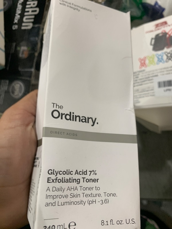 Photo 1 of The Ordinary Glycolic Acid 7% Exfoliating Toner, Brightening and Smoothing Daily Toner for More Even-Looking Skin Tone, 8.1 Fl Oz
