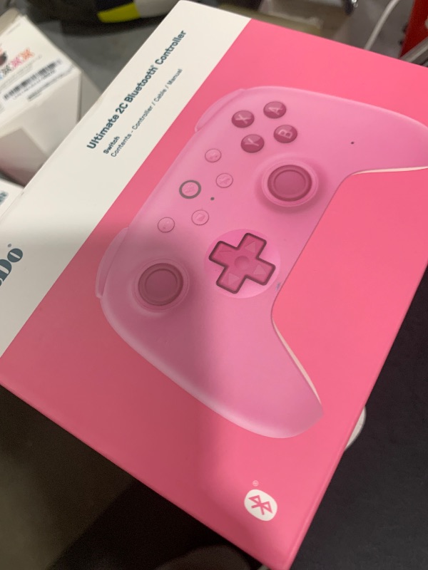 Photo 1 of 8BitDo Ultimate 2C Bluetooth Controller for Switch/Switch 2, Wireless Controller with 6-Axis Motion Control, Rumble Vibration, Refined D-Pad and Bumpers, and Hall Effect Joysticks (Pink)