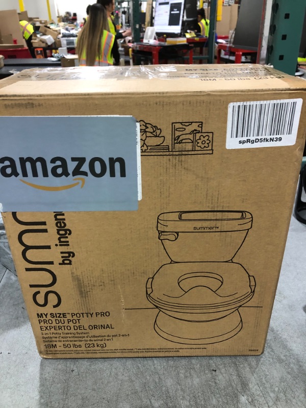 Photo 1 of Summer Infant by Ingenuity My Size Potty Pro in White, Toddler Potty Training Toilet, Lifelike Flushing Sound, for Ages 18 Months+, Up to 50 Pounds